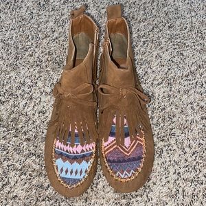 Brown moccasins